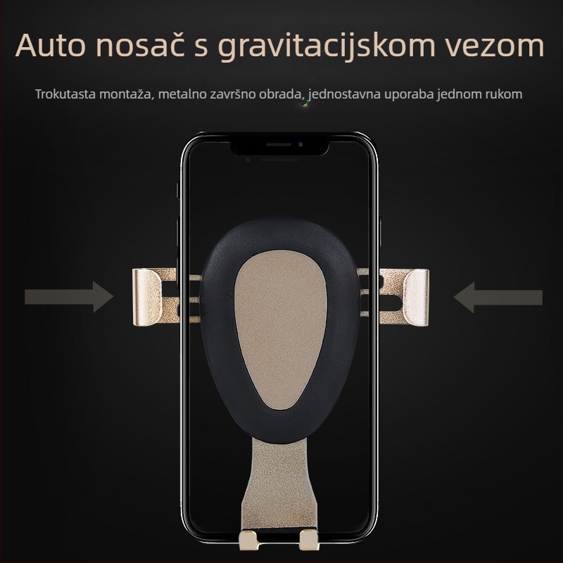 Držač za telefon u automobilu, 360° rotacija, silikon klipsa, ugradnja na otvor za ventilaciju, model bv2566
