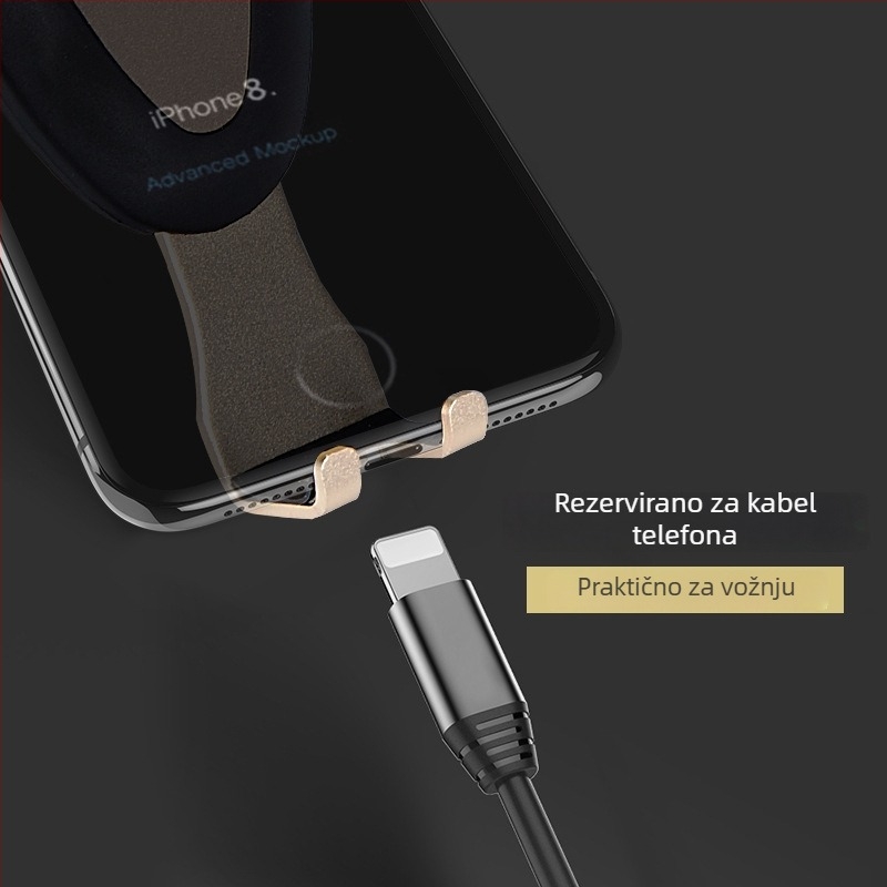 Držač za telefon u automobilu, 360° rotacija, silikon klipsa, ugradnja na otvor za ventilaciju, model bv2566