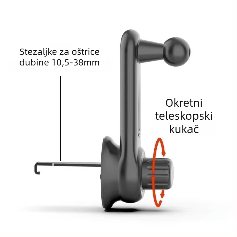 Držač za mobitel u autu – legura, opći stil, kompatibilan s otvorom za ventilaciju, prilagodljiv