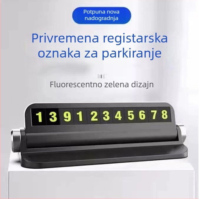 XHD držač za telefon u automobilu, Lazy Stand tip, plastičan, s skrivenim ID klipom i multifunkcionalnom karticom za parkiranje
