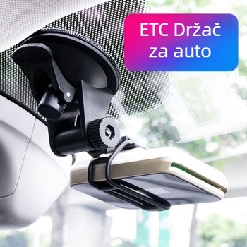 Auto držač s odvojivim OBU držačem, vakuumskom čašicom i ljepilom – plastika, opća namjena