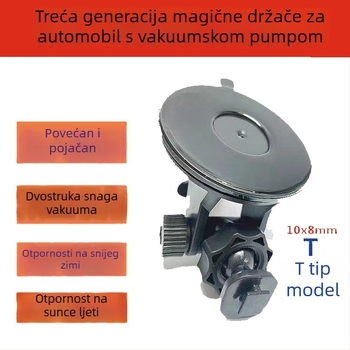 Držač za auto DVR sa silikonskom usisnom prirubom, T-bazom, univerzalna kompatibilnost, model X-17