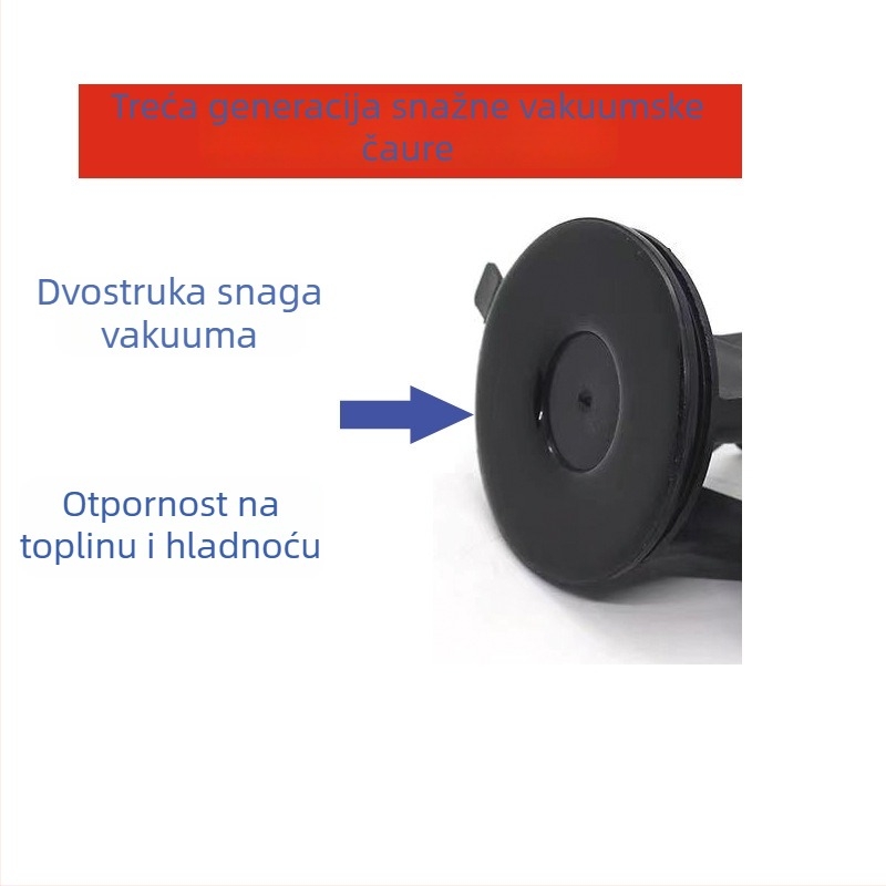 Držač za auto DVR sa silikonskom usisnom prirubom, T-bazom, univerzalna kompatibilnost, model X-17