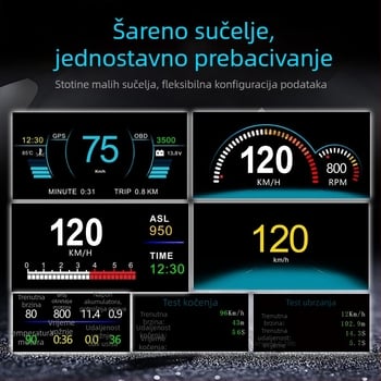 C1 HUD zaslon za automobil s oglednom projekcijom, HD, bez dvostrukog prikaza, univerzalna kompatibilnost