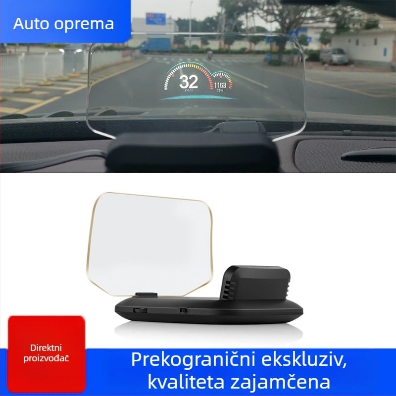 C1 HUD zaslon za automobil s oglednom projekcijom, HD, bez dvostrukog prikaza, univerzalna kompatibilnost