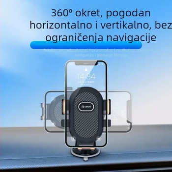 GN-Z03 Gravitativni držač za auto, aluminijska konstrukcija, snažna vakuumska čašica, 360° rotacija, horizontalna i vertikalna upotreba