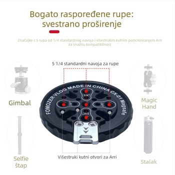 Držač za telefon za livestream — legura, univerzalan, podrška prilagodbi