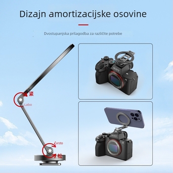 MagSafe sklopivi metalni držač za telefon za horizontalno i vertikalno snimanje, s monitorom
