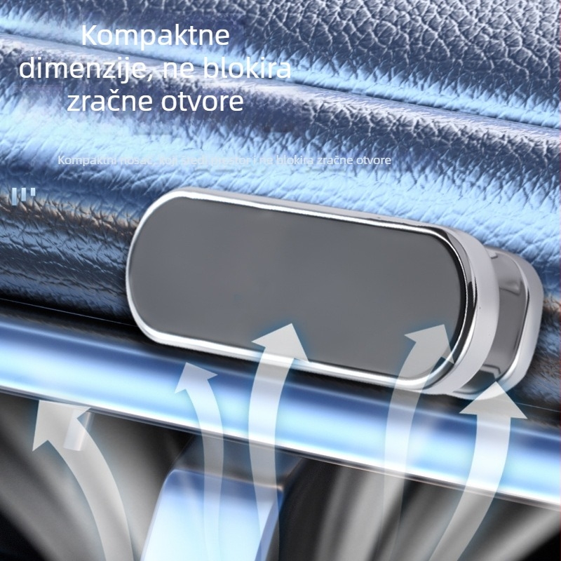 Auto nosač za telefon s magnetskim držačem, 360° rotacija, snažna usisna čašica, legura, univerzalni dizajn