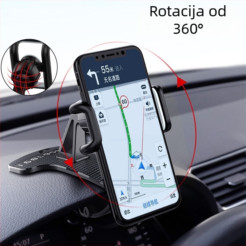 Držač telefona za auto s HUD-om, klip za ploču za navigaciju