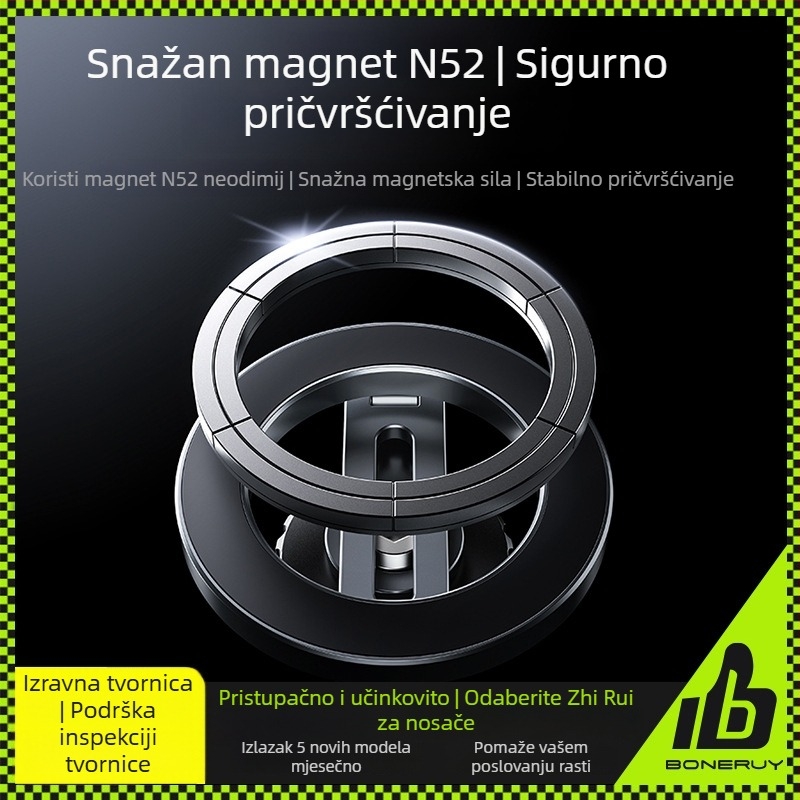 Boneruy Sklopivi držač za telefon s kamerom i hladnim pantofom – magnetska postolja s višekutnim kutovima, vijak 1/4 inča, legura