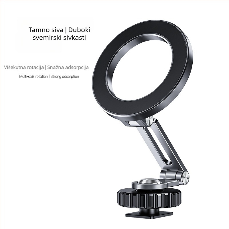 Boneruy Sklopivi držač za telefon s kamerom i hladnim pantofom – magnetska postolja s višekutnim kutovima, vijak 1/4 inča, legura