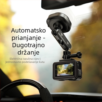 Stalak za nadzorno snimanje za akcijske kamere, automobilsku usisnu Držač, aluminijska legura + ABS