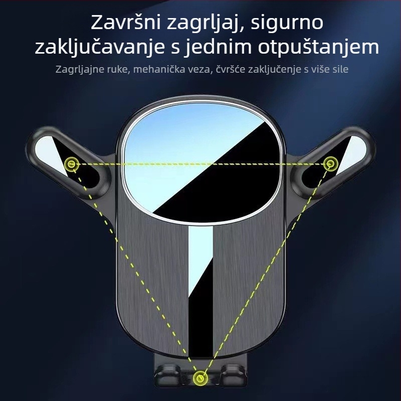 Držač za telefon u automobilu za ventilaciju, s klipom za navigaciju i magnetskim držačem, plastični, univerzalni