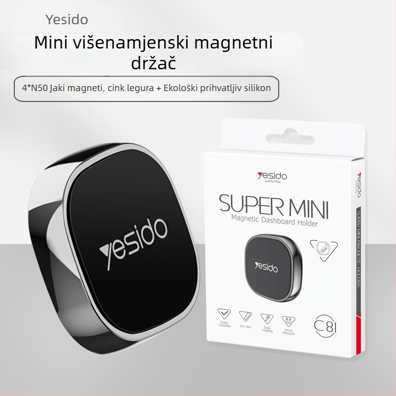 Držač za telefon u automobilu s magnetskim držačem od cinkove legure i kreativnim dizajnom