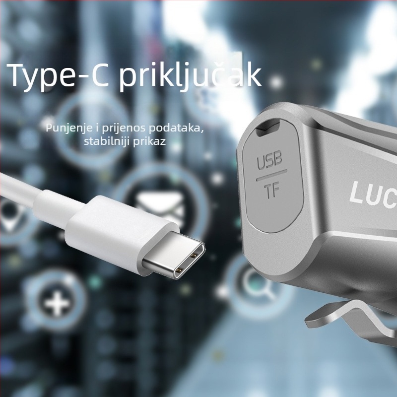 K66 Registrator/kamera za vožnju biciklom s montažom na upravljač, 120° kut snimanja, 2.0 MP, podržava TF karticu do 64 GB, s ugrađenim napajanjem