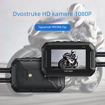 Mt05 dvostruki objektiv za motocikl s Wi‑Fi, daljinskim upravljanjem, FHD kamera