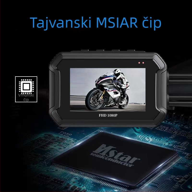 Mt05 dvostruki objektiv za motocikl s Wi‑Fi, daljinskim upravljanjem, FHD kamera