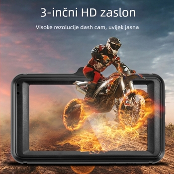 Motocikl dash cam dvostruka 1080p prednja i stražnja, podrška TF kartici