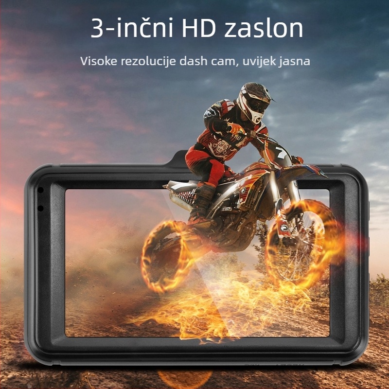 Motocikl dash cam dvostruka 1080p prednja i stražnja, podrška TF kartici