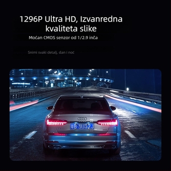 Automobilska kamera 1296P, 170° širokokutni vid, poboljšano noćno vid, praćenje parkiranja, 5G povezanost