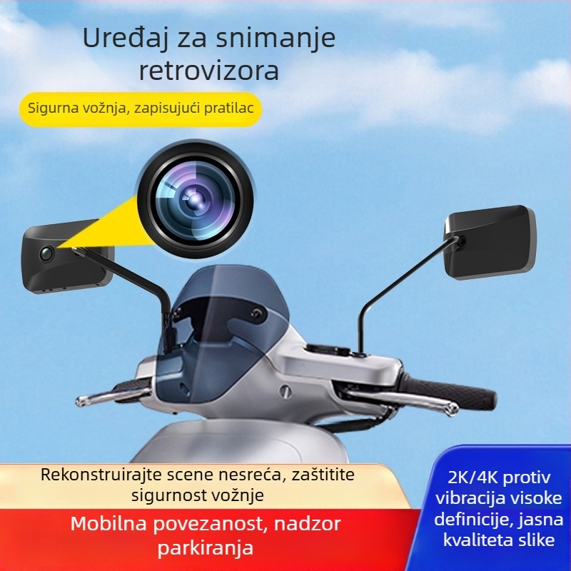 Nova HD panoramska kamera za motocikl s USB napajanjem, snimanje za vanjske sportove