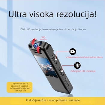 Famue HD akcijska kamera za električne motocikle, kompakktan videorekorder na prsnom nosaču, uređaj za provođenje zakona