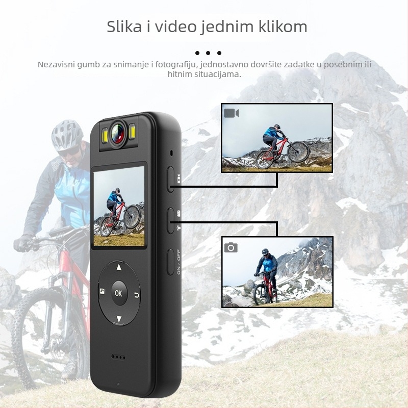 Z09 ručna Wi‑Fi kamera, 1080p, 1.4" LCD, TF kartica, trajanje baterije 5 sati