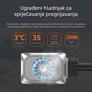 Motociklistička kamera bez zaslona, dvostruki 2K hlađenje, dvostruke leće, GPS praćenje, prednje i stražnje snimanje, žični upravljač i Wi-Fi