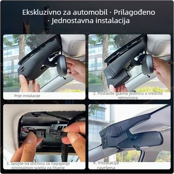 Tank 300 dash kamera, tvornički original, HD, skrivena bežična instalacija, dvostruka kamera, režim straže