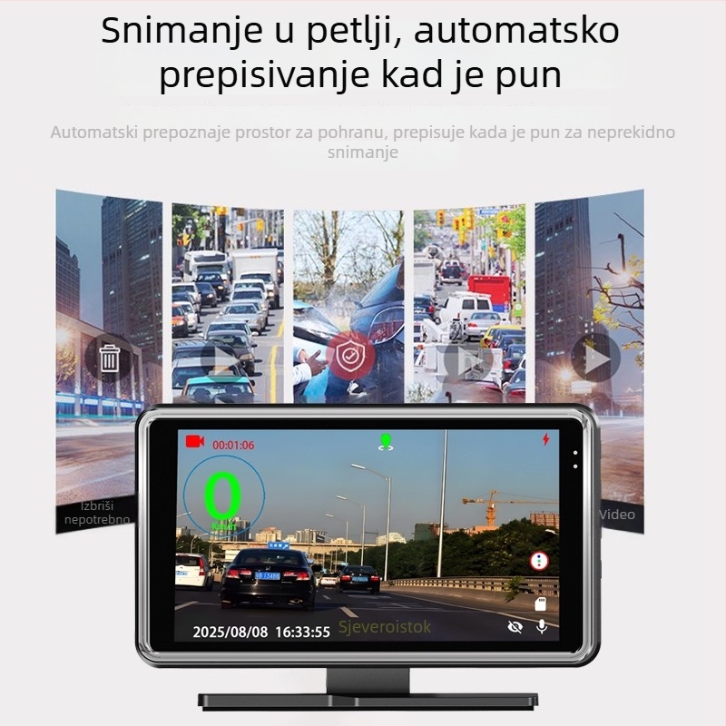 Speedlink Beidou povezana automobil Dash Cam, 1080p video, 170° široki kut, 32GB memorija, USB sučelje