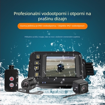 MT30 Moto dash cam s dvostrukim objektivom, 150° široki kut, 1080p, otvor F2.0, microSD do 32GB, vodootporan
