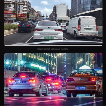 4K prednja i unutarnja kamera za automobil s infracrvenim noćnim vidom, vodootporna, Wi-Fi, nosač na vjetrobranskom staklu, dvostruko snimanje