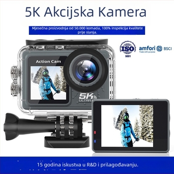 Nothing Y502aa-g Akcijska kamera sa stabilizacijom, 16MP, LCD 2.0/1.3 inča, TF kartica pohrana, 90 minuta baterije