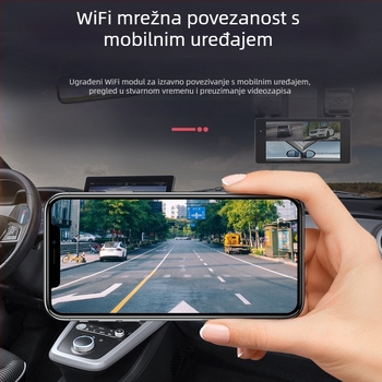 4-kanalni 4K dash cam s Wi‑Fi, noćnim vidom i nadzorom parkiranja (1080p)