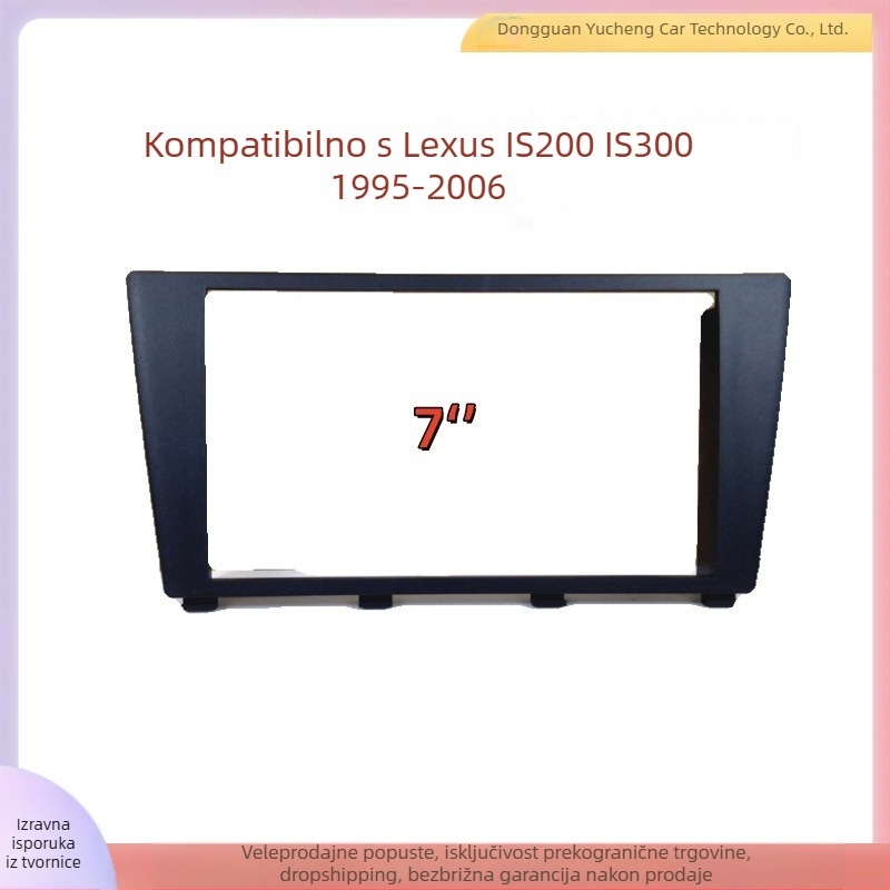 2DIN okvir prednjeg dijela za Lexus IS200/IS300 – kućište od ABS-a i PC-a, težina 300 g, mogućnost obrade i prilagodbe, kompatibilan IS200/IS300