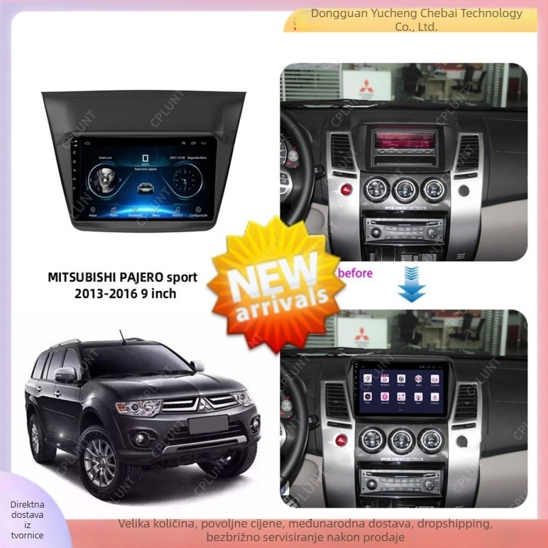 Okvir centra navigacijske ploče za Mitsubishi Pajero Sport / Pajero JinChang (ABS+PC, 1 kg, Mitsubishi Pajero Sport / Pajero JinChang, 2013–2016)