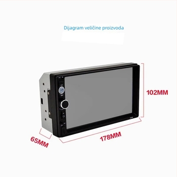 Bežični CarPlay MP5 player za auto s Bluetoothom, SD karticom, 3D zvuk, model 701, domet 20 m, video formati AVI RMVB MPEG-4 FLV MPG RealPlayer