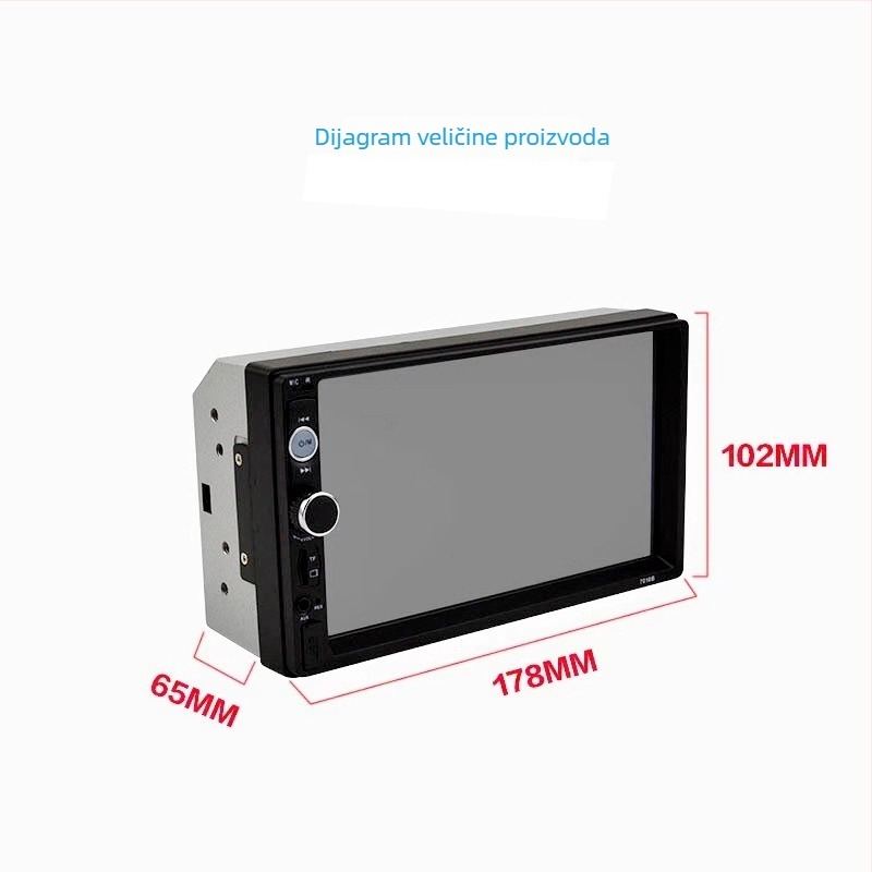 Bežični CarPlay MP5 player za auto s Bluetoothom, SD karticom, 3D zvuk, model 701, domet 20 m, video formati AVI RMVB MPEG-4 FLV MPG RealPlayer