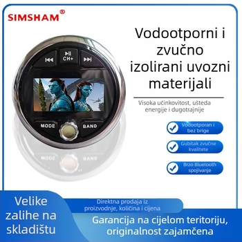 Bluetooth vodootporan zvučnik s MP3/MP5 playerom za brodove i vozila, 12V, model 8371, silikon