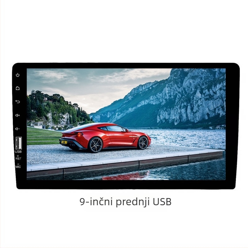 9-inčni IPS auto MP5 player, 1DIN, prednji USB, Bluetooth, radio i MP3, s funkcijom za kameru za vožnju unatrag