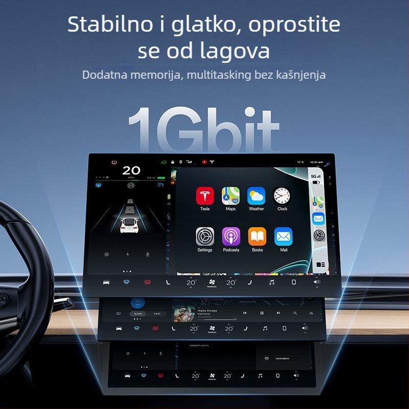 Yesido Km29 Bežični CarPlay adapter s dvojezgrenim CPU-om, 1GB RAM, USB sučelje, dual-band Wi‑Fi, kućište od cinkove legure