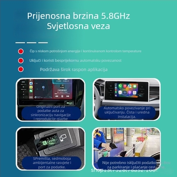Smart deer Bežični CarPlay adapter 2-u-1 za Huawei HiCar, USB sučelje, model CTC1, OS Wireless CarPlay/HiCar