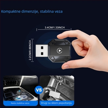 Bežični CarPlay i Android Auto autoadapter — 2-u-1 pametna navigacija u automobilu, model M36, OS AX1800, 16GB pohrane, USB i USB-C sučelja