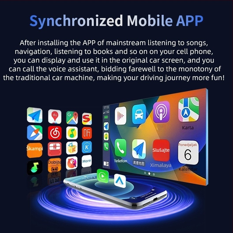 JTOVI 2-u-1 bežični CarPlay adapter za Android Auto, plug-and-play, USB-C