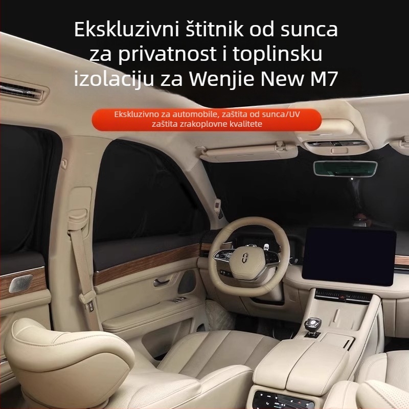 Wenjie M7/M9/M8/5 auto sunčana sjenila — termička izolacija, neprozirna, za prednje staklo, UV zaštita