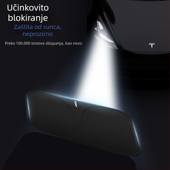 Auto suncobran za prednje staklo s ugrađenom instalacijom, mogućnost ispisa logotipa, univerzalna prilagodba, minimalistički stil
