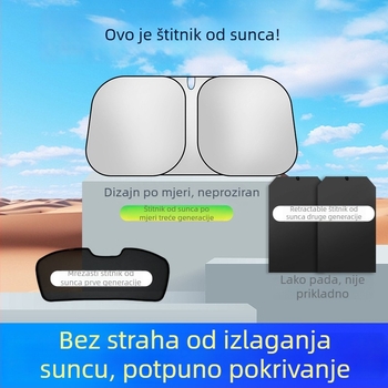 Toplinsko izolacijska tkanina za prednje staklo automobila, UV zaštita, sjenčanje, potpuno zatamnjenje, anti-sjaj