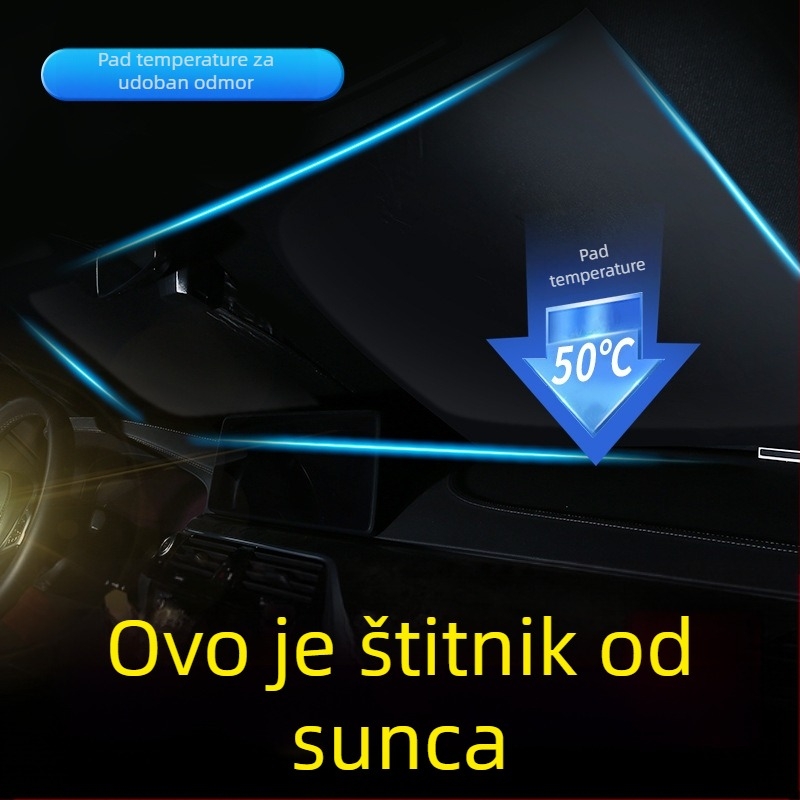 Toplinsko izolacijska tkanina za prednje staklo automobila, UV zaštita, sjenčanje, potpuno zatamnjenje, anti-sjaj
