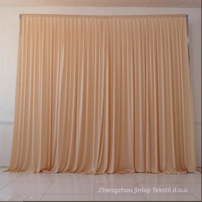 Vjenčani kulisni zavjesa, poliester mliječno svila, ručna izrada, scenska zavjesa